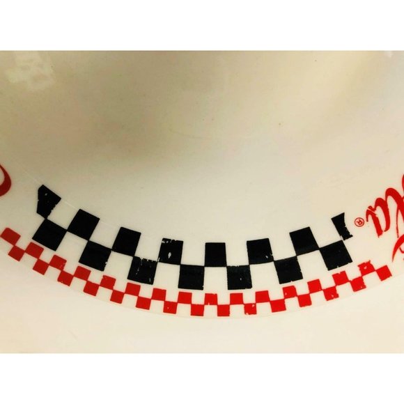 Coca Cola Cereal Bowl Glassware Gibson White, Red, Black Glass By Gibson - Picture 2 of 4